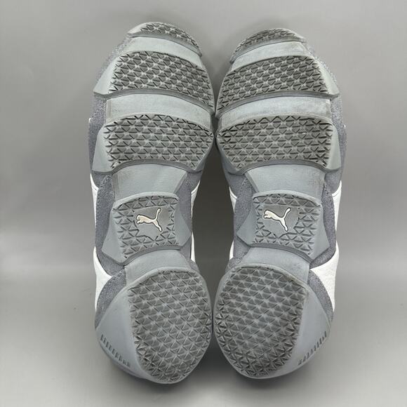 Puma Satori Mens Size 8 White Gray Leather Slip On Casual Sneakers *VERY RARE* - Picture 9 of 13